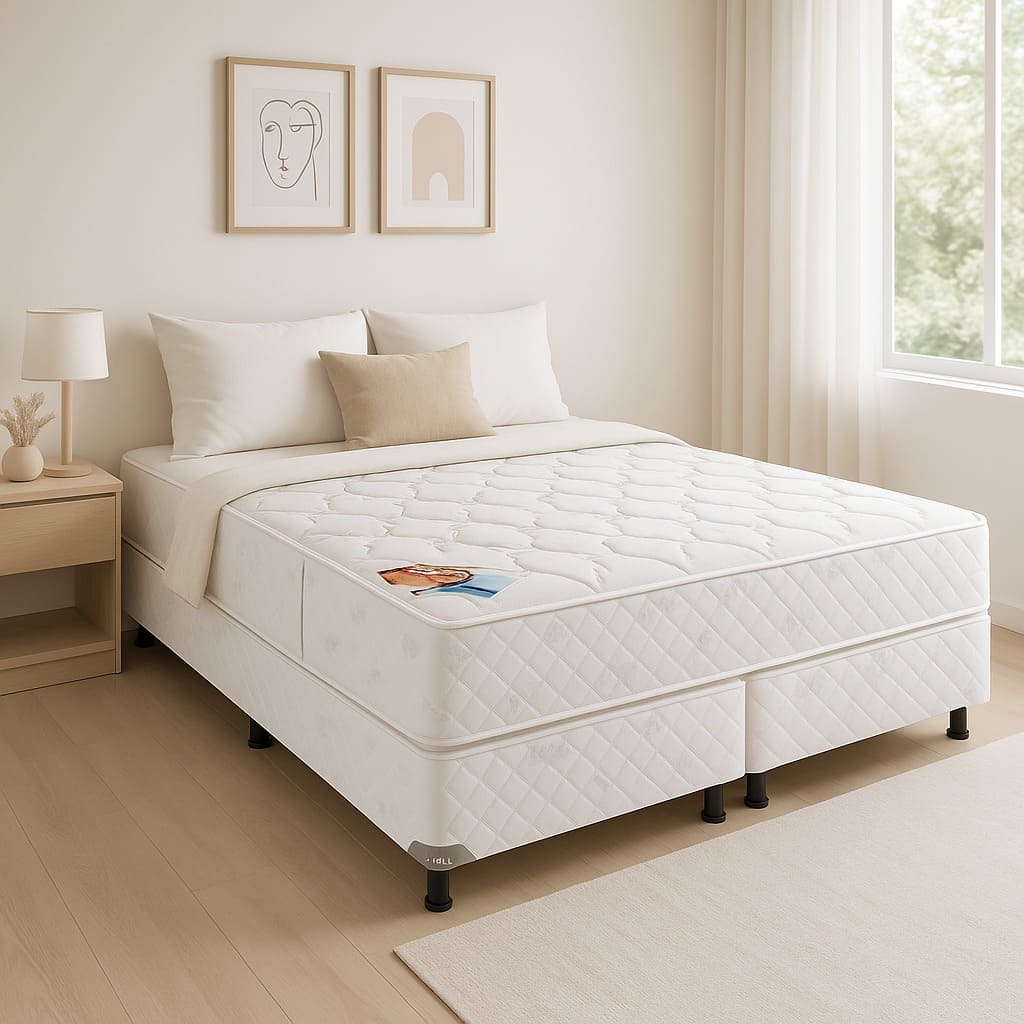 Conjunto Sommier Diamante El Deseo 160 x 200 x 30