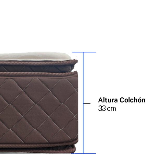 Alternative view of Colchon Platino Kavanag 140 x 190 x 33