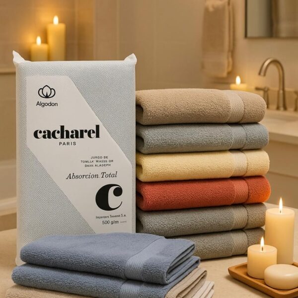 Juego De Toalla y Toallon Cacharel 500 Gr