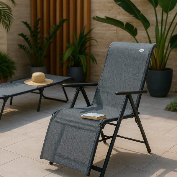 Reposera Plegable Con Apoya Pie