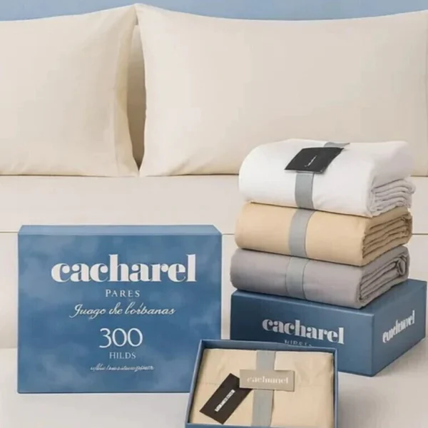 Juego De Sabanas Cacharel 300 Hilos Queen Size