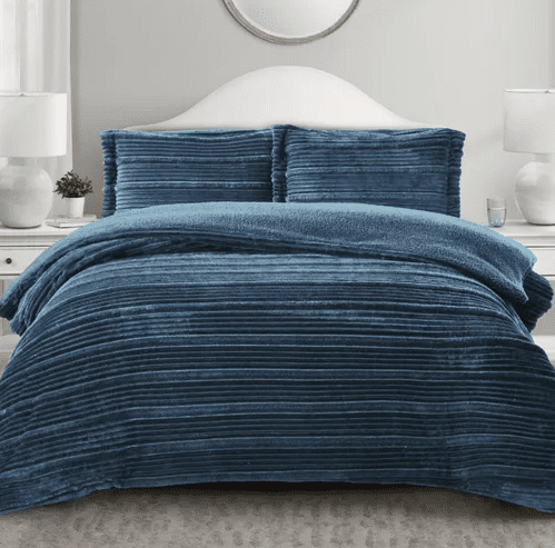 Edredon Cacharel Queen Size Con Corderito - Imagen 3