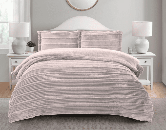Edredon Cacharel Queen Size Con Corderito - Imagen 2