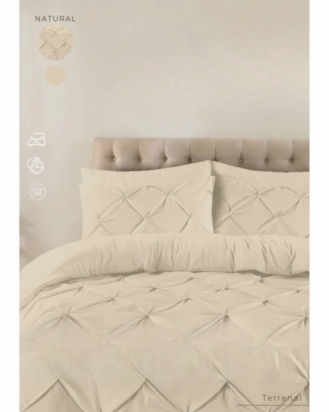 Edredon Vintage Satinado Queen Size - Imagen 5