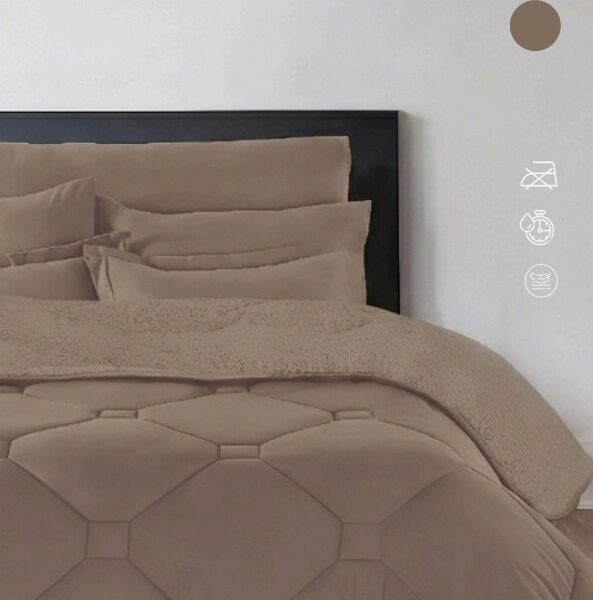 Edredon Corderito Reversible Queen Size
