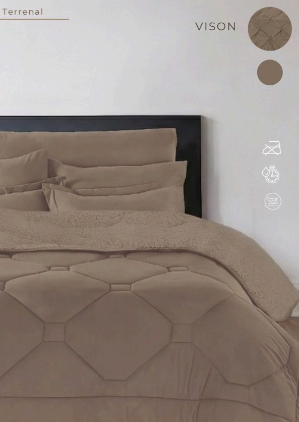 Edredon Corderito Reversible Queen Size