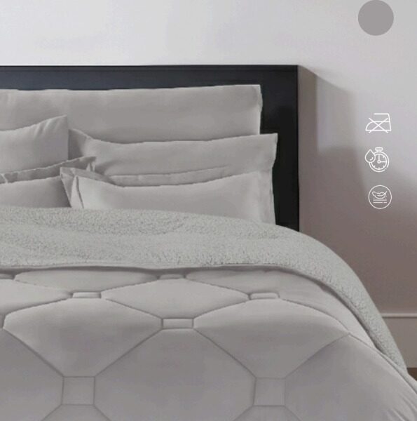 Alternative view of Edredon Corderito Reversible Queen Size