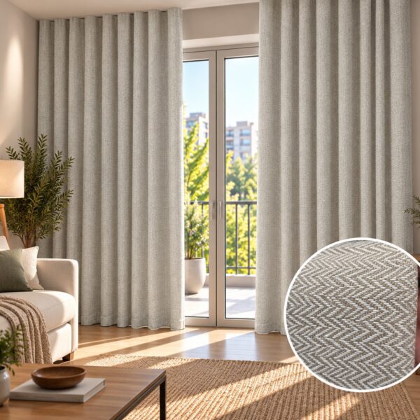 Juego De Cortinas Black Out Lino