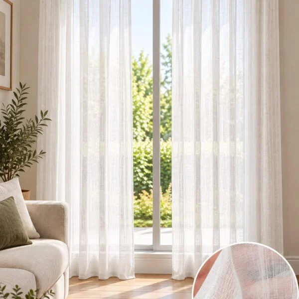 Juego De Cortinas Voile - Imagen 3