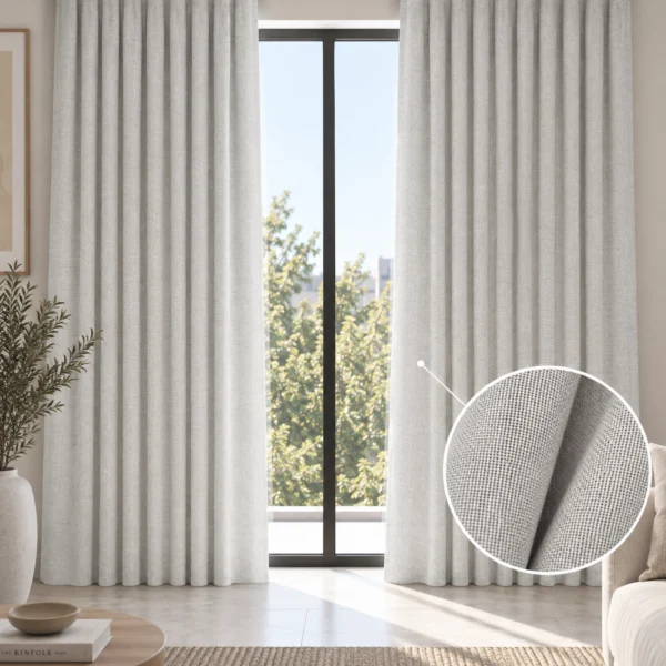 Juego De Cortina Black Out Lino Janet - Imagen 2