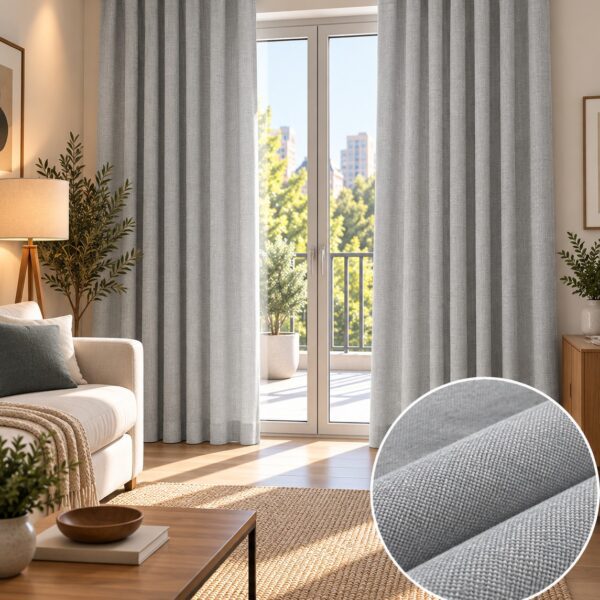 Juego De Cortinas Black Out Lino - Imagen 3