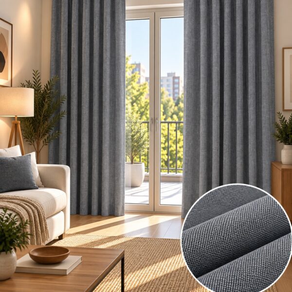 Juego De Cortinas Black Out Lino - Imagen 2