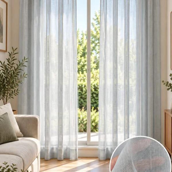 Juego De Cortinas Voile - Imagen 2