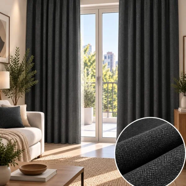 Juego De Cortinas Black Out Lino