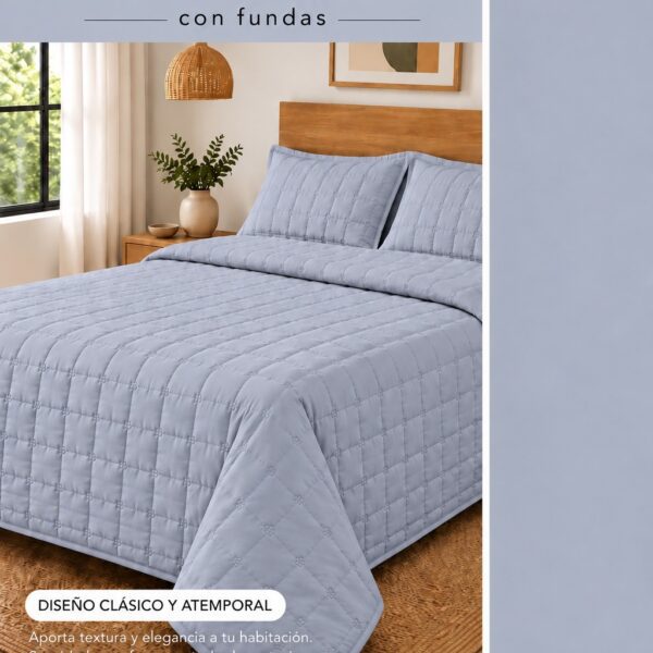 Cover Quilt Liso Queen Size Cacharel - Imagen 3