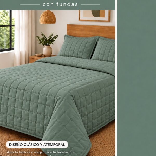 Cover Quilt Liso Queen Size Cacharel - Imagen 5