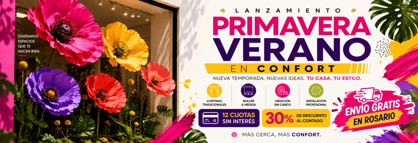 Primavera y verano en confort - Cortinería Confort Rosario