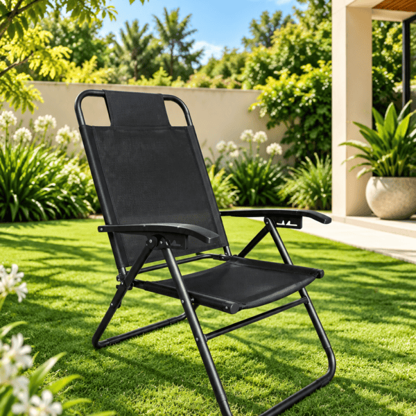 Reposera Emperador Aluminio Coversol Negro