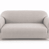 Sofá biplaza minimalista en crema - Cortinería Confort Rosario